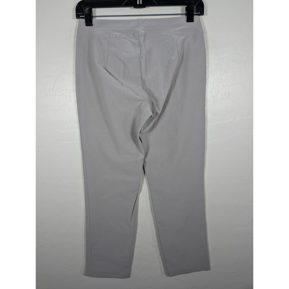 Eileen Fisher Pants Women's Petite Slim Ankle Crepe Silver Pull On System New - Picture 2 of 10